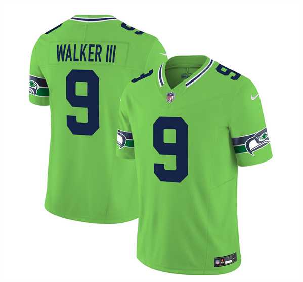 Men & Women & Youth Seattle Seahawks #9 Kenneth Walker III 2023 F.U.S.E. Green Limited Jersey
